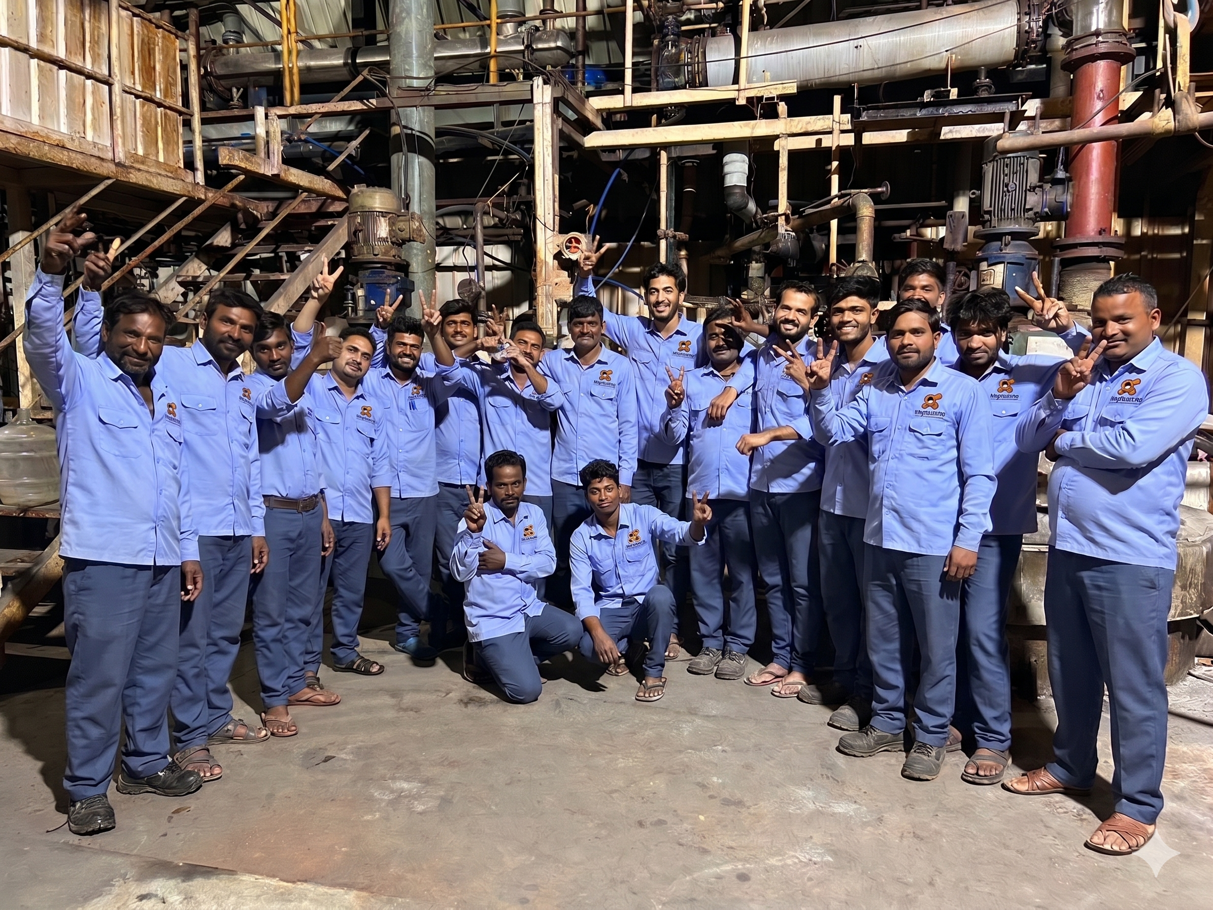 Skynetrix Interactive team at the manufacturing plant